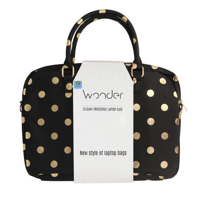 Wonder Briefcase Laptop 13-14 cali groszki złote