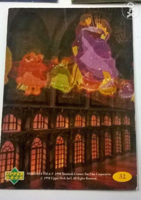Set de 5 cartas numeradas e diferentes do filme Anastasia