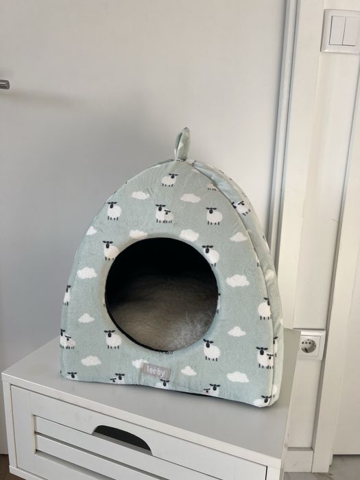 Ninho Leeby Igloo Novo Azul ovelhas para gato