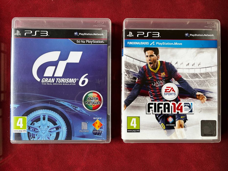 PlayStation 3 Slim 320GB + 2 comandos originais + GT6 + FIFA