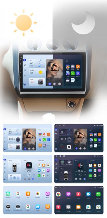 Rádio 10" Android Volkswagen TOURAN 2003-10 CARPLAY WIFI GPS 2/32GB