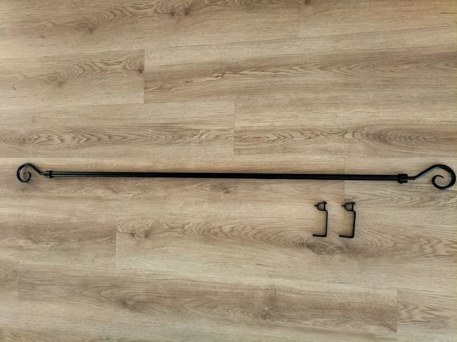 Varão extensível preto 112-236cm