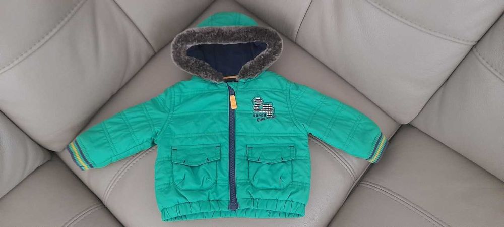 Markowa ciepła kurtka chłopięca jesień - zima 3-6 m-cy 62 68