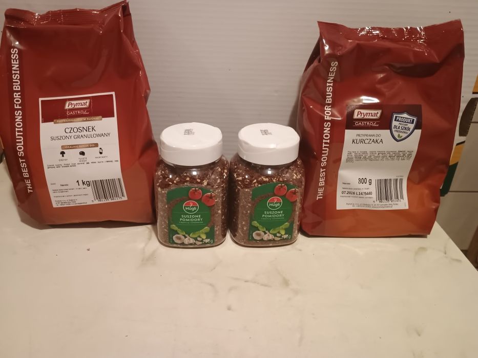 Zestaw przypraw pomidory suszone czosnek do kurczaka