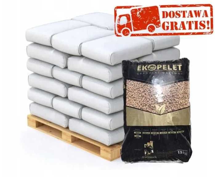 PELLET drzewny 8mm Kaczkan Premium 975 KG OSTRÓDA i okolice PELET