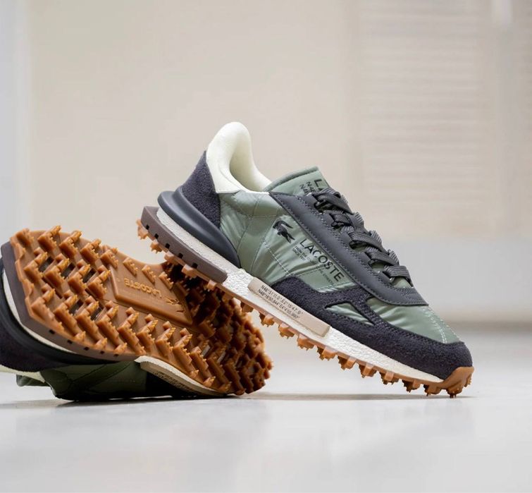 Кросівки lacoste elite active лакоста Хакі чоловічі