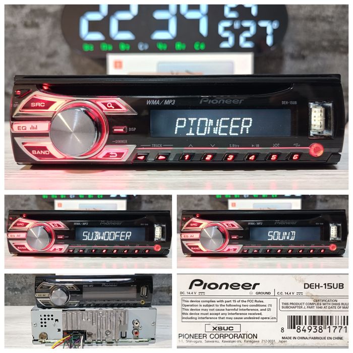 Pioneer Deh-x/Bluetooth audio system