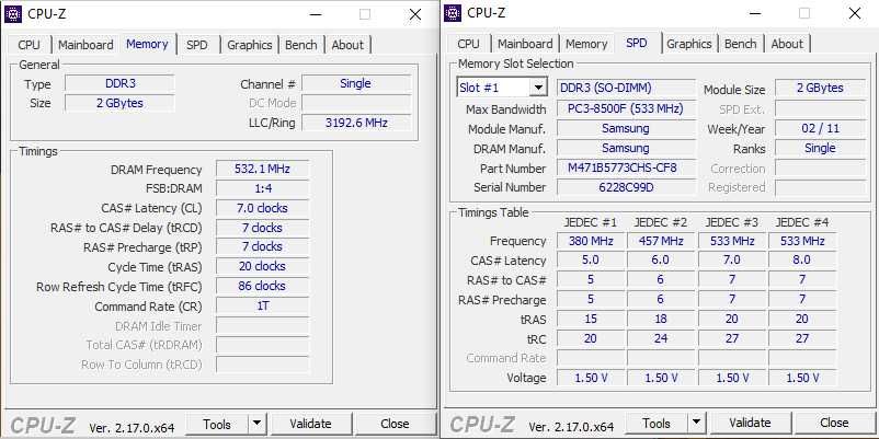 Pamięć RAM SAMSUNG 2GB 1066 MHz M471B5773CHS-CF8 (DDR3, PC3-8500S)