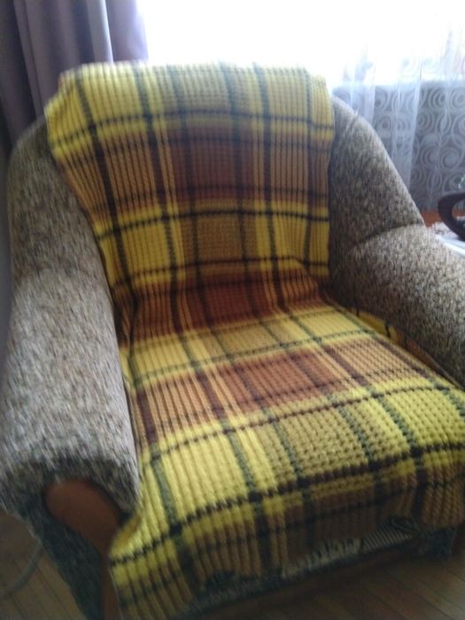 Накидки на кресло шерстяные вязанные, на два кресла