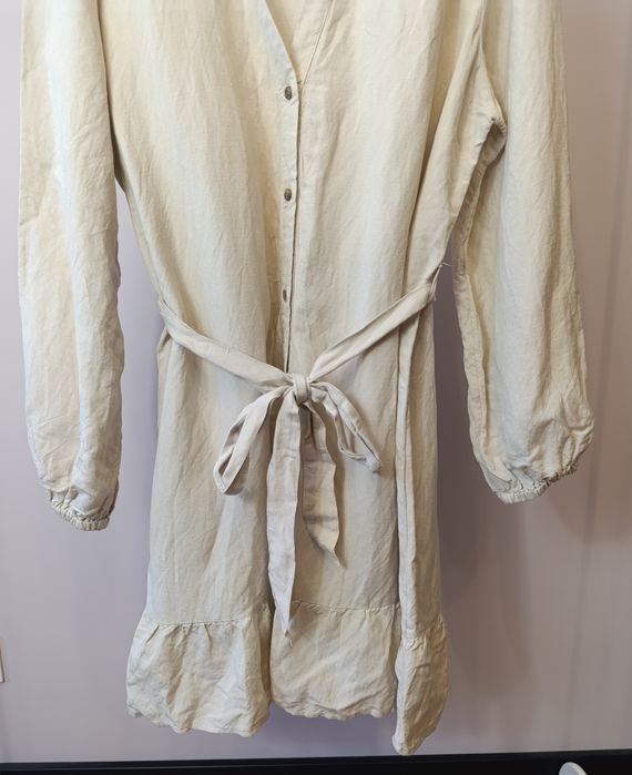 Damska sukienka letnia długa Costes len i wiskoza r.XXL elegancka