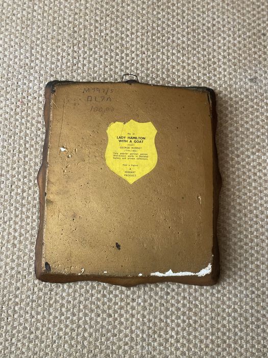 Moldura antiga Lady Hamilton whith a goat