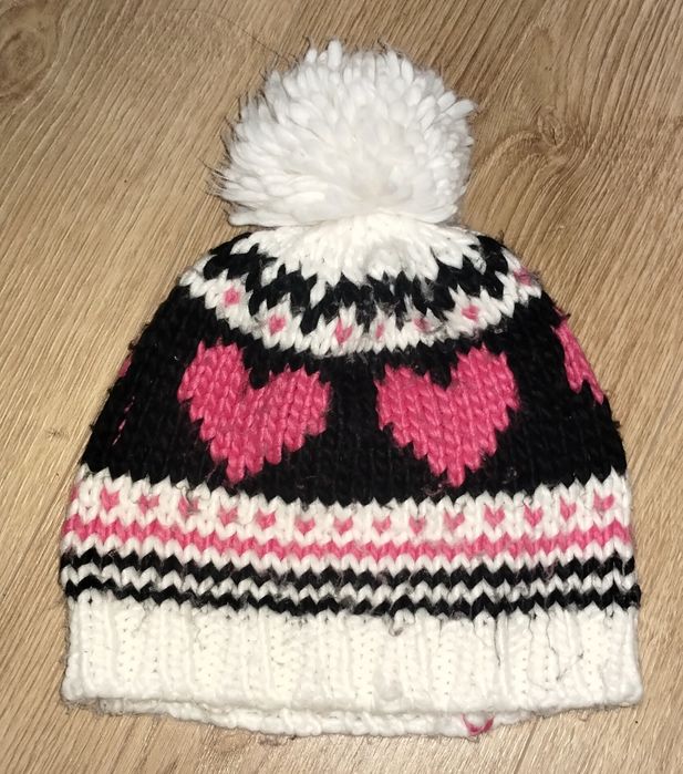 Шапка детская,шапка на девочку, шапка с бубоном, шапка дитяча