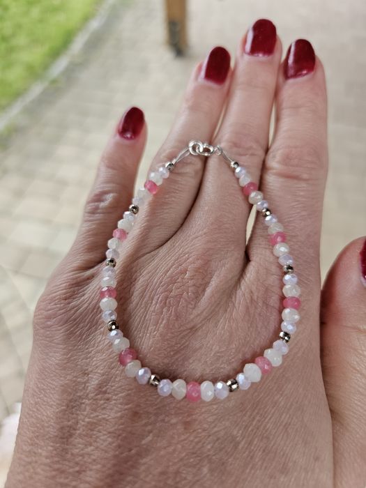 Bransoletka kamienie naturalne Jadeit Agat Hematyt