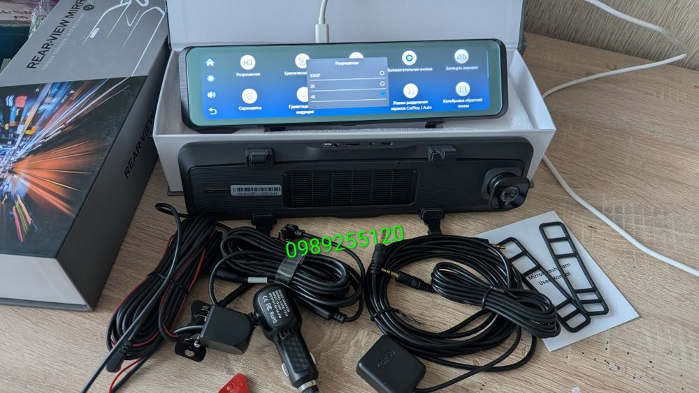 12* 4K зеркало відеореєстратор android зеркало видеорегистратор WiFi