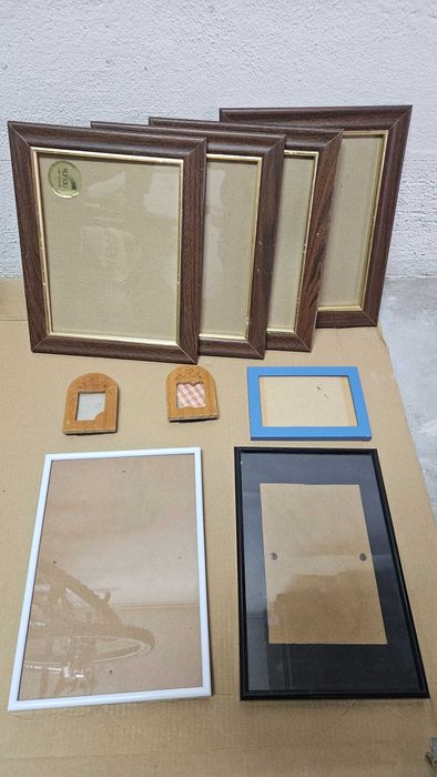Lote de molduras para fotos/quadro – várias medidas (9 unidades)