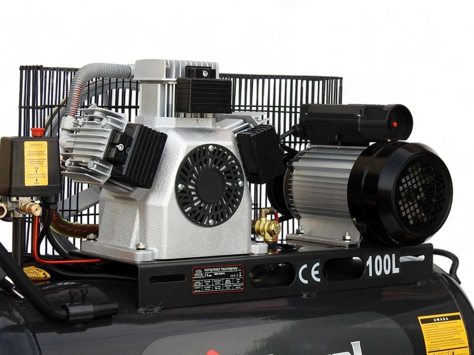 12Bar KOMPRESOR k34 bezolejowy tłokowy 100L sprężarka pompa powietrza