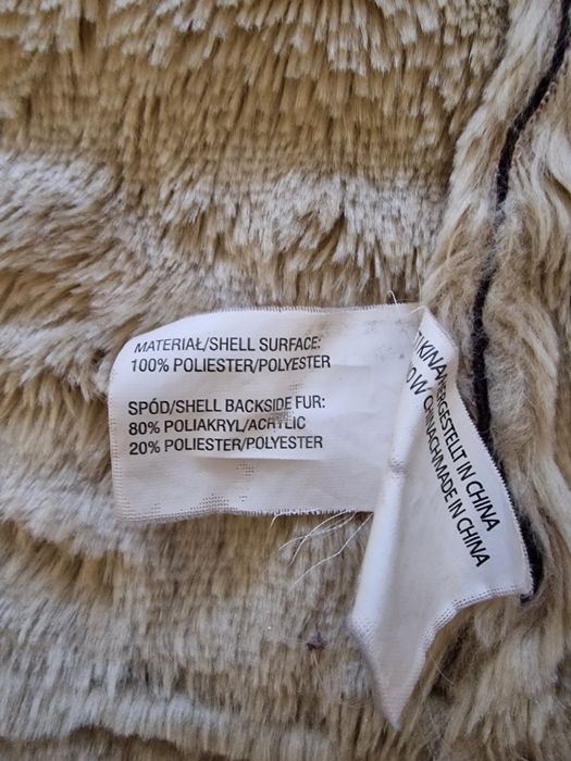 Kurtka kożuch S 36 krótka brązowa kożuszek beżowa remoneska Carry Youn