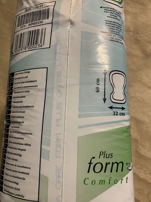 Анатомічні Урологічні Прокладки для дорослих Forma-Care  Comfort Plus  Form 6