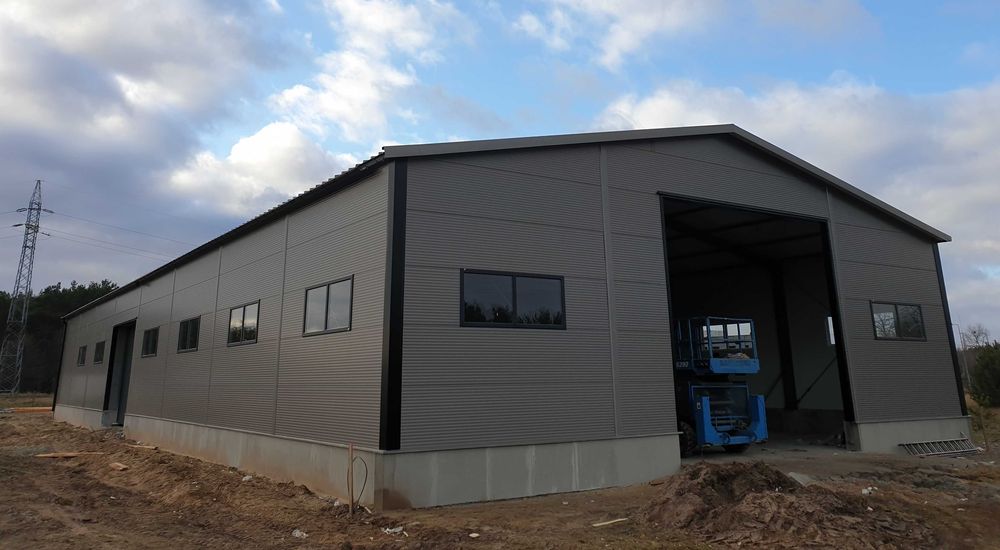 konstrukcja stalowa hali  18x35x5  hala wiata bindry ramy