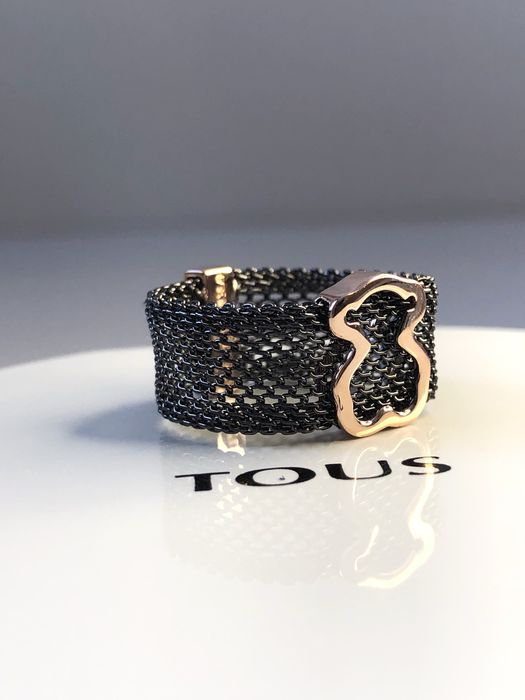 TOUS pierścionek Icon Mesh srebro 925 oryginał