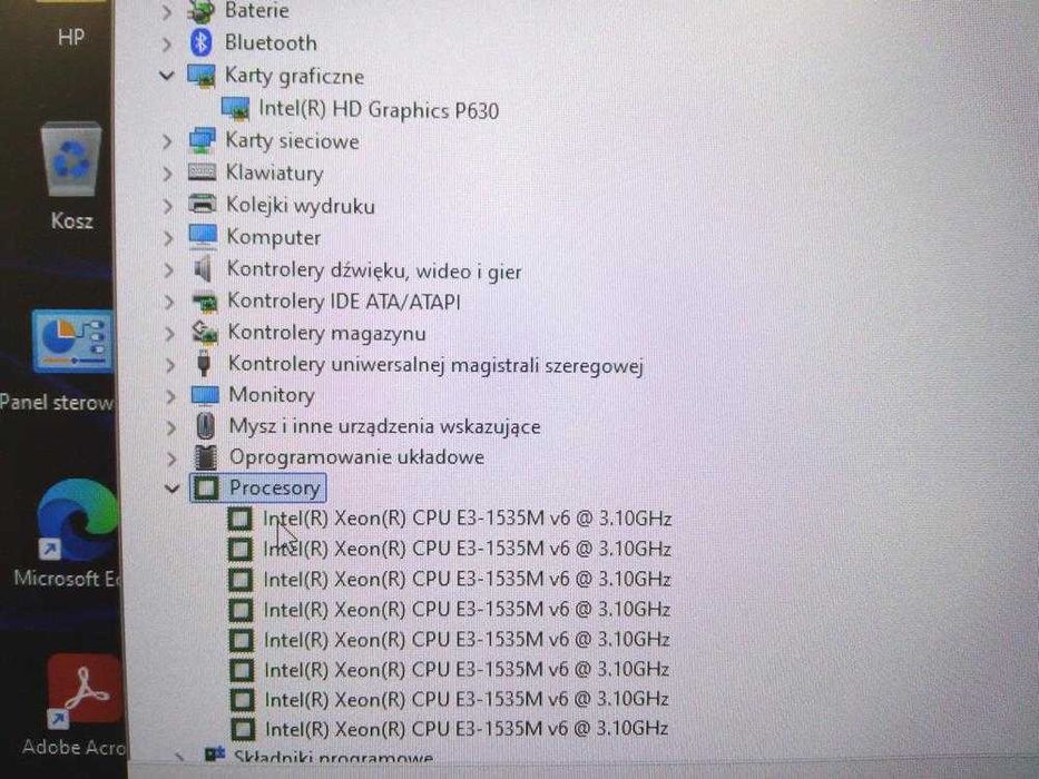 Laptop Do Biura PRO HP Zbook 17 G4 Xeon 16GB 512 SSD 17,3 FHD GW FV