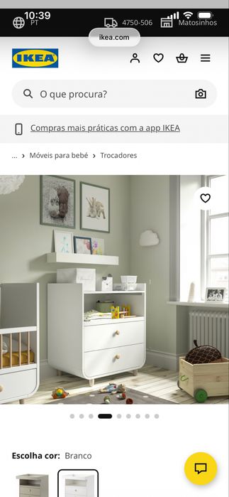 Mobilia Bebe Ikea, temos o movel e o trocador