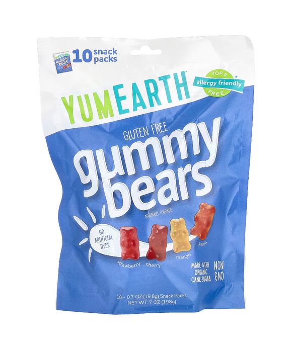 YumEarth, Жевательные мишки, ассорти вкусов, 10 упаковок