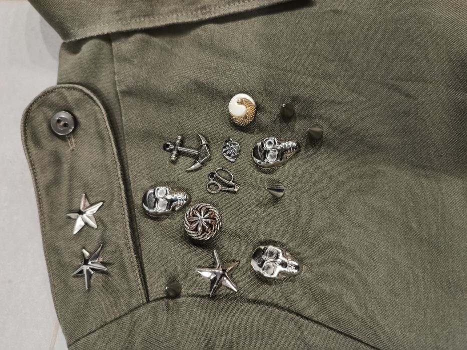 Koszula męska dł. rękaw roz XL punk military surplus custom Bundeswehr