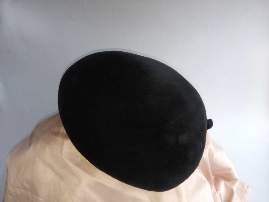 Шляпка Таблетка маленькая, фетр шерсть, винтаж 50-е