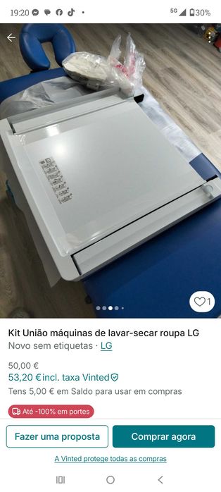 Kit União Máquinas de Lavar-Secar Roupa LG