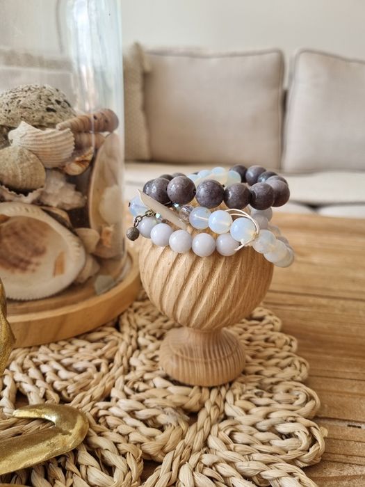 Bransoletki 3 szt kamień