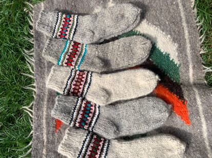 Вовняні шкарпетки, шерстяні носки (Капці)