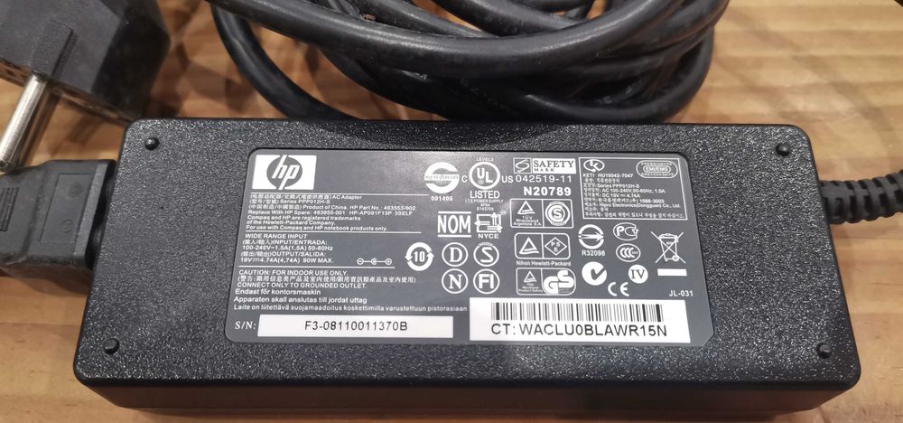 Carregador/Charger AC Adapter HP Elitebook/ProBook 90Watts