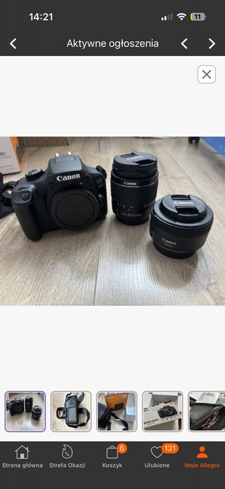 Aparat lustrzany Canon eos 4000d