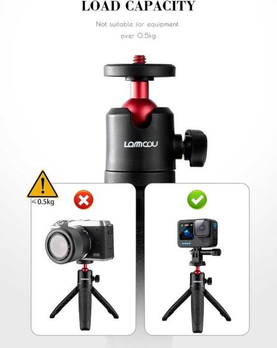 Mini statyw Lammcou selfie stick 2w1 do GoPro DJI Insta360