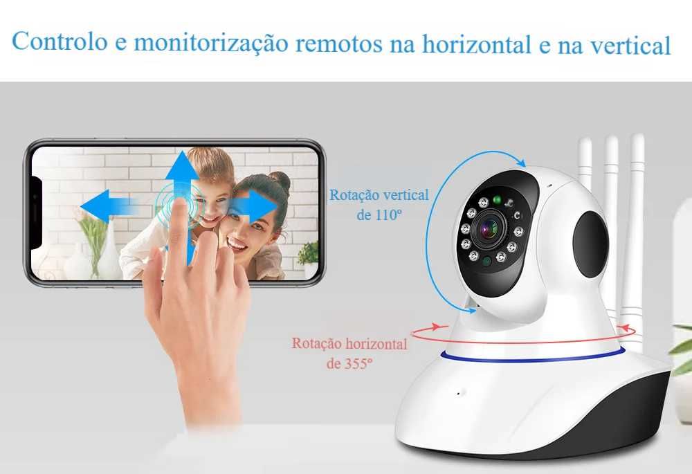 Câmara IP‼️WiFi‼️PTZ‼️2MP‼️Vigilância Residencial Inteligente