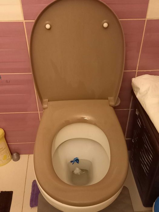 Deska sedesowa klozetowa szara ciemna.