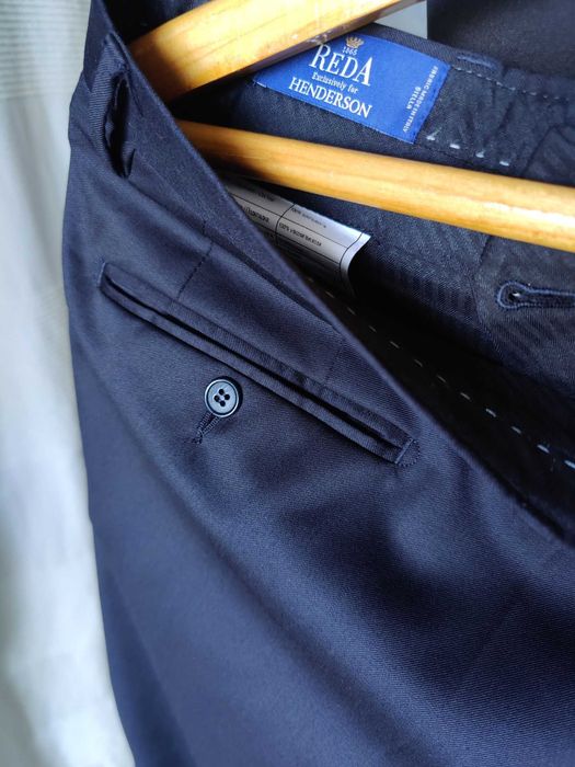 Джинсы брюки Reda wool trousers Italy w36 navy.