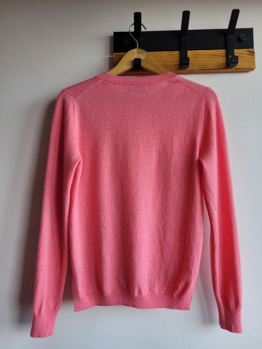 Danefæ różowy sweter 100% kaszmir S
