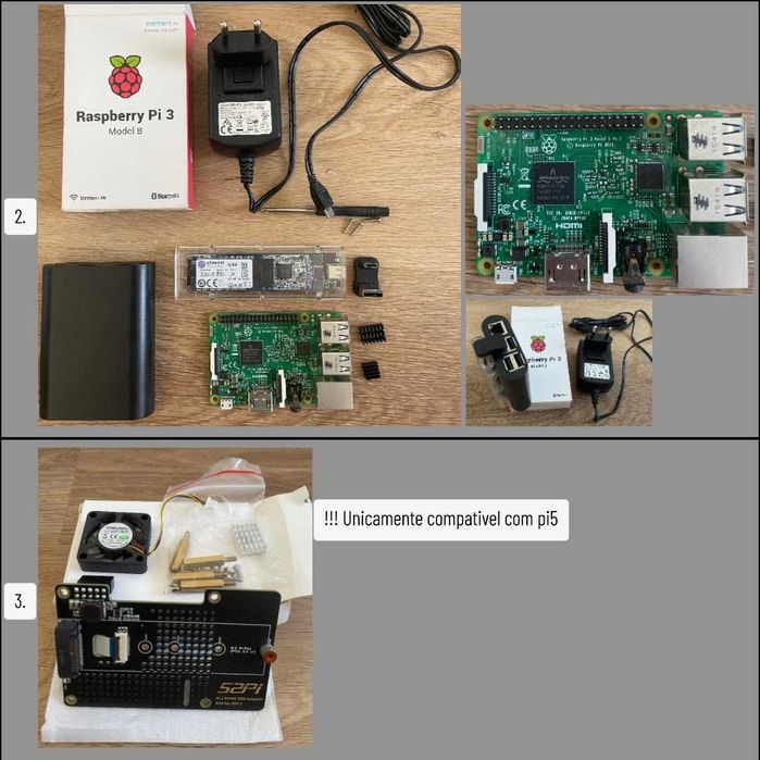 Lote Informática e Gadgets (Monitor LG Ultrawide, Raspberry Pi, Powerline)