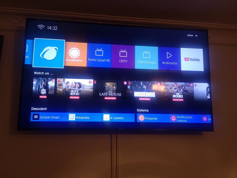 TV HISENSE 65A9G (OLED - 65'' - 165
 cm - 146cm largura e 84cm altura 4K Ultra