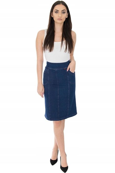 Spódnica Jeans Midi (38-54) Kolory R.44