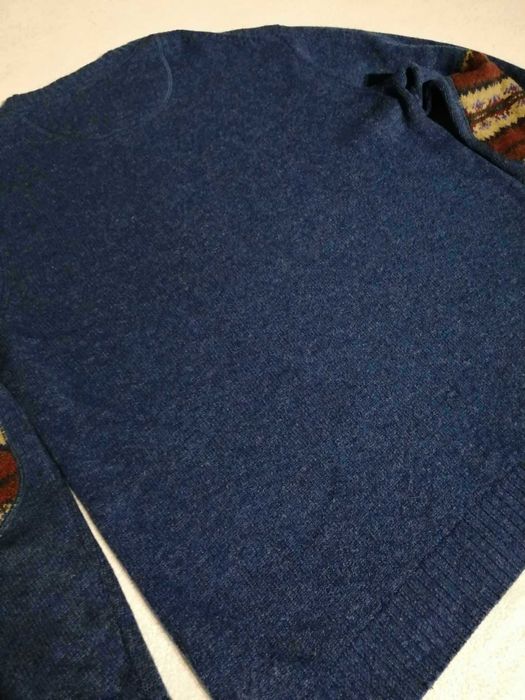 SIMON CARTER London Sweter Męski M Oryginalny Wełna Jagnięca