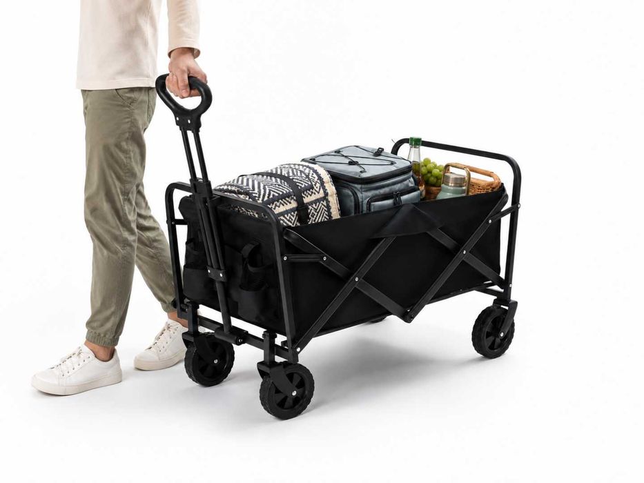 Wózek Transportowy Składany Campingowy 100 L Plażowy Turystyczny Mocny XL