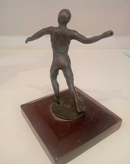 Antiga Escultura Bronze Lançador de Dardo
