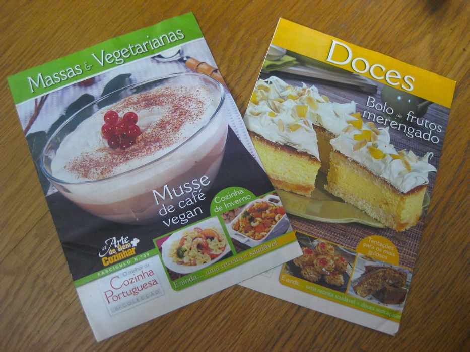 Conjunto de 2 revistas Culinaria: Doces, Massas & Vegetarianas