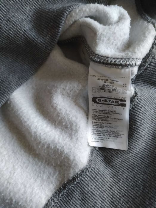 Bluza G Star Raw KENMORE HOODED r. XL/2XL szara ciepła