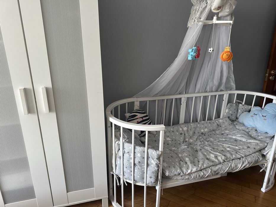 Дитяче ліжко 7в1 з шафою