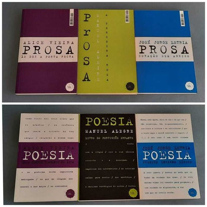 Livros 4€ - Prosa/Poesia (portes incluídos Portugal)