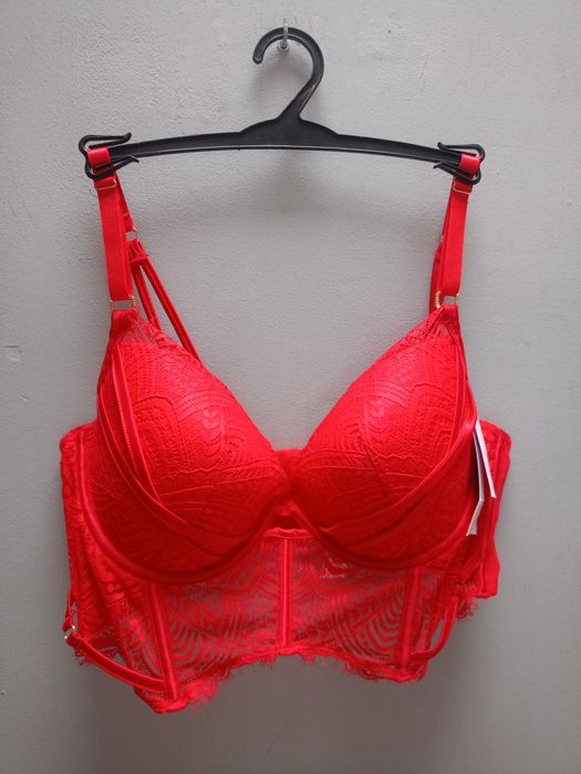 Czerwony gorsetowy biustonosz Primark roz  85C Nowy